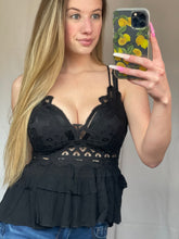Load image into Gallery viewer, Crochet Lace Peplum Tank