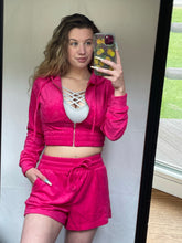 Load image into Gallery viewer, Cropped Zip Up & Shorts Set