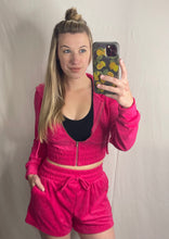 Load image into Gallery viewer, Cropped Zip Up & Shorts Set