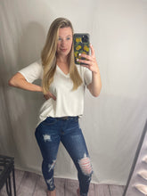 Load image into Gallery viewer, Luxe Short Sleeve V Neck