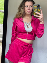 Load image into Gallery viewer, Cropped Zip Up & Shorts Set