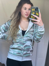 Load image into Gallery viewer, Boyfriend Fit Camo Zip Up
