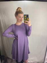 Load image into Gallery viewer, Long Sleeve A-Line Dress w/ Pockets
