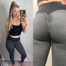 Load image into Gallery viewer, Textured Two Tone Booty Leggings
