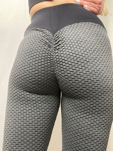 Textured Two Tone Booty Leggings