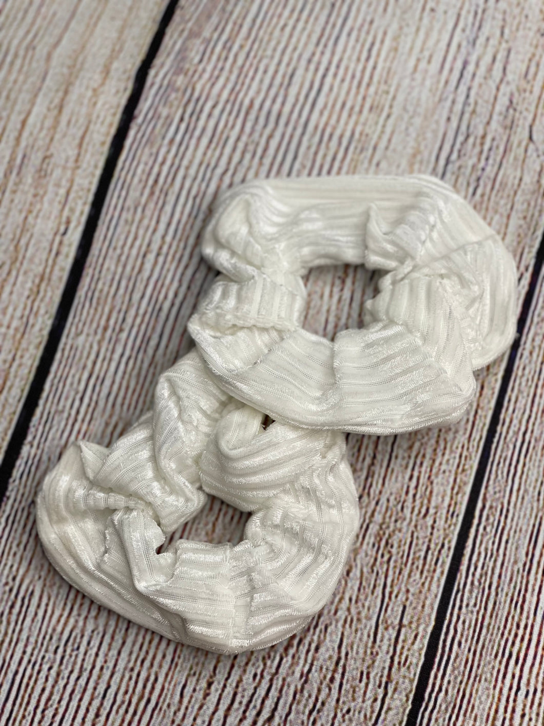 Velour Ribbed Scrunchies