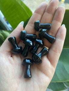 Black Obsidian Mini Crystal Mushroom